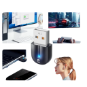 Adaptor USB Bluetooth 5.3 pentru PC și laptop, rază de acțiune de 10 m, receptor și transmițător, conexiune audio AUX, 5 dispozitive, controlere de jocuri, difuzoare, căști 4