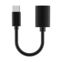 Adaptor USB-C la USB 3.0 cu cablu flexibil scurt pentru telefon și laptop Capetele din aliaj de aluminiu Carcasă striată Lungime 14 cm 1