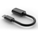 Adaptor USB-C la USB 3.0 cu cablu flexibil scurt pentru telefon și laptop Capetele din aliaj de aluminiu Carcasă striată Lungime 14 cm 6