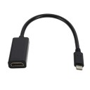 Adaptor USB-C masculin la HDMI feminin pentru conectarea la un monitor sau televizor Rezoluție de până la Full HD 1080p Lungime 20 cm Design negru 5