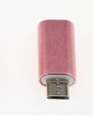 Adaptor USB-C sau Lightning femelă la Micro USB masculin Conectarea cablului la un dispozitiv cu port Micro USB Aspect metalic Culoare roz aurie 2
