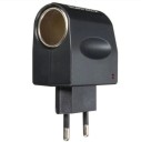 Adattatore 220 V AC per presa accendisigari 12 V DC per alimentare accessori per auto dalla rete elettrica Spina di tipo C Colore nero 2