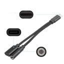Adattatore a Y USB-C a jack da 3,5 mm e USB-C per carica e ascolto musicale contemporaneamente Treccia in nylon Custodie in alluminio 10