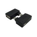 Adattatore angolare Micro USB maschio a USB femmina e Micro USB femmina 2 pz Per telefoni e altri dispositivi con Micro USB Angolo di 90° Nero 4