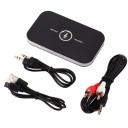 Adattatore audio Bluetooth wireless per ricezione e trasmissione Bluetooth 5.0 Distanza 10 m Batteria 600 mAh Durata circa 8 ore Due prese da 3,5 mm 2