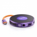 Adattatore audio USB-C portatile A10 per registrazione musicale, 24bit/96kHz, monitoraggio, jack da 3,5mm, viola, per mobile, PC, chitarra e streaming 3