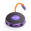 Adattatore audio USB-C portatile A10 per registrazione musicale, 24bit/96kHz, monitoraggio, jack da 3,5mm, viola, per mobile, PC, chitarra e streaming 5