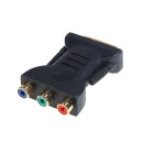 Adattatore DVI-I 24+5 pin maschio a 3x RCA femmina per collegare cavi RCA all'uscita DVI Prese codificate a colori Viti di bloccaggio 1