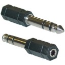 Adattatore jack 3,5 mm femmina a 6,5 mm maschio Riduzione per collegare cuffie o cavo audio a una presa da 6,5 mm Corpo esagonale nero 2