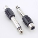 Adattatore jack 6,35 mm maschio a RCA cinch femmina 10 pz Riduzione per collegare un cavo RCA a una presa jack Esecuzione Mono Estremità metalliche 5