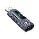 Adattatore Lightning a USB-C OTG 20W Ricarica rapida e trasferimento dati USB 2.0 per iPhone Design grigio con supporto per visualizzazione 1