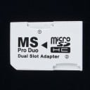 Adattatore MS Pro Duo per due schede Micro SD e Micro SDHC Riduzione delle schede di memoria per dispositivi con slot MS Pro Duo Slot numerati 1