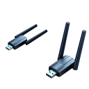 Adattatore USB Bluetooth 5.3 da 150m per PC Modalità doppia BLE/EDR Ricevitore e trasmettitore audio Mouse Tastiera 7 dispositivi Win XP/7/8/10/11 6