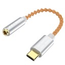Adattatore USB-C a 3,5 mm jack con convertitore DAC 32 bit 384 kHz per cuffie e altoparlanti Cavo intrecciato Lunghezza 11 cm Lega 1