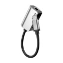 Adattatore USB-C a jack da 3,5 mm e USB-C per collegare le cuffie a telefoni e tablet Corpo compatto con due prese Lega di alluminio e TPE 2
