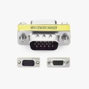 Adattatore VGA 15 pin per collegare cavi e dispositivi Riduttore compatto per monitor e proiettore Corpo metallico con colonne filettate 3