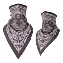 Ademend gezicht- en nekdoek met een driehoekige punt en paisleypatroon in universele maat voor motoren, skiën en wandelen unisex 20