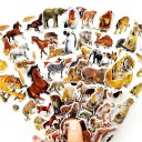 Adesivi 3D con animali per bambini Immagini in rilievo in PVC con motivi realistici Fogli 17 x 7 cm Confezione 10 fogli in selezione casuale 1