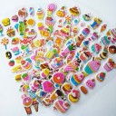 Adesivi 3D per bambini Adesivi lucidi in PVC Motivi tematici di varie forme e dimensioni Confezione da 6 fogli per incollare e creare 10