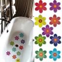 Adesivi antiscivolo per vasca a forma di fiori, set da 10 pezzi, 10,1 x 9,1 cm, prevenzione degli infortuni in doccia e bagno 3