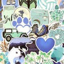 Adesivi blu 50 pz E208 5