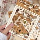 Adesivi Creativi 2 pz con sfondo Caffè dei Gatti 13x13 cm e 12,6x17,69 cm fogli adesivi marroni per creare 2