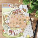 Adesivi creativi con sfondo caffè dei topi 12,6x13,8 cm e 13,41x17,35 cm fogli adesivi colorati per creare decorazioni 2
