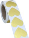 Adesivi cuore dorato 500/1000 pz 2