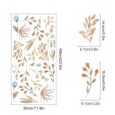 Adesivi da parete fiori 60 x 30 cm Vinile opaco traslucido Decorazione floreale elegante per interni Applicazione facile Decorazione delle pareti 2