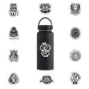 Adesivi in bianco e nero con motivi mistici 50 pz Set di adesivi in PVC con ritratti femminili e simboli Dimensione da 3 a 9 cm Per tazza e bottiglia 4
