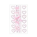 Adesivi per il viso alla moda con fiocco e nastro di strass Arch con cuori più piccoli e fiocchi Decorazioni in tessuto e strass acrilici 4