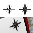 Adesivo 3D per auto stella a otto punte Emblema metallico tridimensionale con bordi affilati delle punte Decorazione per la carrozzeria 3
