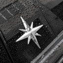 Adesivo 3D per auto stella a otto punte Emblema metallico tridimensionale con bordi affilati delle punte Decorazione per la carrozzeria 5