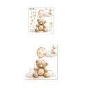 Adesivo da parete 38 x 35 cm Orsetto con coniglietto Trasparente vinile opaco Decorazione murale delicata per la stanza dei bambini Applicazione facile 1