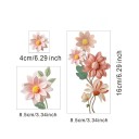 Adesivo decorativo fiori 20 x 15 cm Adesivo floreale delicato per pareti e mobili Applicazione facile Decorazione ornamentale per interni 3