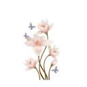 Adesivo decorativo floreale per toilette 16x26 cm decorazione in PVC impermeabile design originale per bagno 1