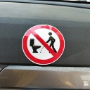 Adesivo divertente per auto con motivi di divieto 4