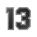 Adesivo per auto numero 13 6