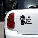 Adesivo per auto yes girl yes biker 1