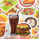 Adesivos de comida 50 unid 4