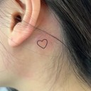 Adesivos de tatuagem temporária à prova de água com motivo de coração Tatuagem pequena no pescoço, palmas e dedos Tatuagem minimalista de longa duração 2