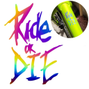 Adhesivo para cuadro de bicicleta, 5,6 x 8 cm, diseño Ride or Die, decoración para motocicleta, adhesivo duradero para bicicleta, estilo 1