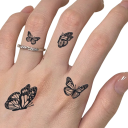 Αδιάβροχες προσωρινές τατουάζ αυτοκόλλητες ετικέτες με σχέδιο πεταλούδας 10 x 14 εκ Ψεύτικο τατουάζ για άνδρες και γυναίκες Μακροχρόνιες σωματικές διακοσμήσεις 2