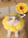 Αδιάβροχος προστατευτικός λαιμός για γάτες 2 - 4 kg σε σχήμα ηλίανθου Μαλακό λειχονέο λαιμό κατά του δαγκώματος και της γλείψιμου Θεραπεία πληγών 6