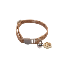 Adjustable Cat Collar 34 cm with Paw Print Design Safety Buckle Bell Pendant Soft and Comfortable Strap 6