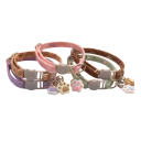 Adjustable Cat Collar 34 cm with Paw Print Design Safety Buckle Bell Pendant Soft and Comfortable Strap 7