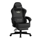 Adjustable Gaming Chair with Retractable Footrest, 131 cm, Fabric Upholstery, Swivel Chair for Gaming Room and Office 2