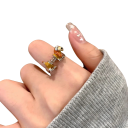 Adjustable Size Spring Women's Ring in the Shape of a Dachshund Aluminium Alloy Stainless Steel Jewellery for Dog Lovers Stylish Jewellery 3