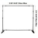 Adjustable Telescopic Background Stand 240×240 cm Aluminium Frame Black Iron Base for Photography and Advertising Banners 2