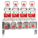 Adjustable Two-Tier Under-Sink Organiser with Expandable Width 50–75 × 54 × 25 cm Folding White for Cabinet 3